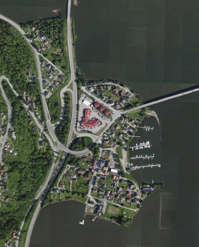 T-1442 for bebyggelsen langs framtidig lokalveg (dagens E6) på Riselandet og Vingnes.