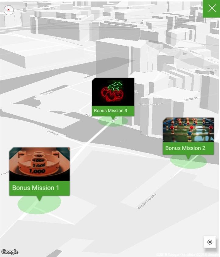 Följ spelet live Soneoppdrag I nettbrettet finnes det et interaktivt kart hvor dere finner en rekke soner med forskjellige bonusoppdrag som kan besøkes.