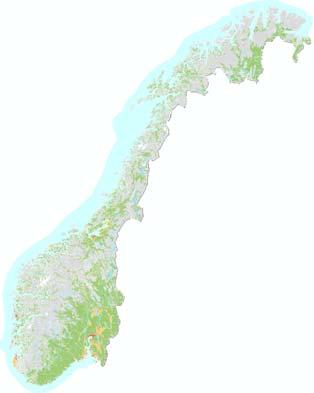 100 % 80 % 60 % 40 % 20 % 0 % Landet Rogaland Planområdet Bebygd og samferdsel Jordbruksareal Skog Åpen fastmark Myr Figur 7. Fordeling av areal etter hovedtyper (prosentvis andel) i landet Figur 8.