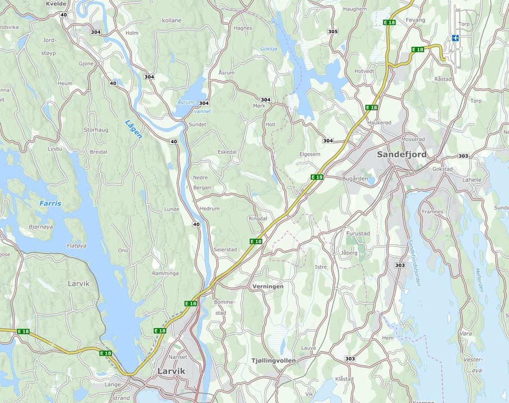 Ny lokalisering av Skatt Sør Larvik og