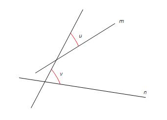 Toppvinkler 35) Vinkel u og vinkel v kalles Samsvarende vinkler Rette vinkler Toppvinkler 36) Summen av to samsvarende vinkler er