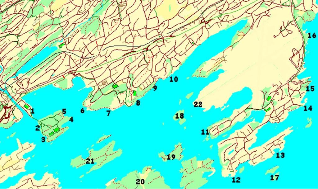 Vedlegg 1 Kart over badeplassene i Bærum kommune 23 NR.: Badeplass Prøvetakingsfrekvens 1 Kadettangen Hver 2. uke 2 Kalvøya (lille badebukta) Hver 2. uke 3 Kalvøya (store badebukta) Hver 2.