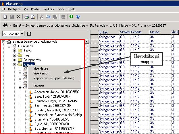 Objektnavigatoren Objektnavigator er området med «trefunksjon» til venstre under datofeltet i arket Utvalg Ved å dobbeltklikke på en