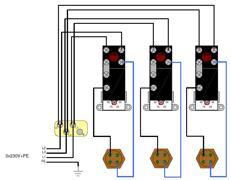 3.11 ELEKTRISK TILKOBLING JORDFEILBRYTER SIKRINGSSTØRRELSE Jordfeilbryter For Elektrisk tilkobling, se pkt. 4.1. - Jordfeilbryter skal være 30mA 3.