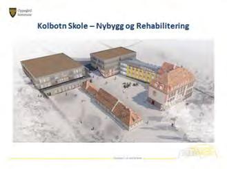 4.2.6 Kolbotn skole Elevtall 2018/2019: 371 Maks. kapasitet elever: 367 Plankapasitet 95 %: 349 elever Antall elevgrupper: 17 Antall klasserom: 17 Matrikkel: Gnr 40 Bnr 286 Tomt: 23 256 m² (inkl.