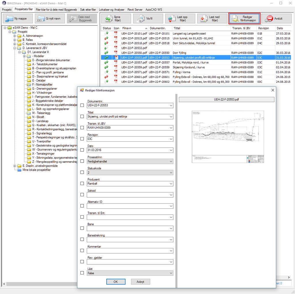 BIM2Share Extended Workspace: Brukerveiledning side 11/47 3.