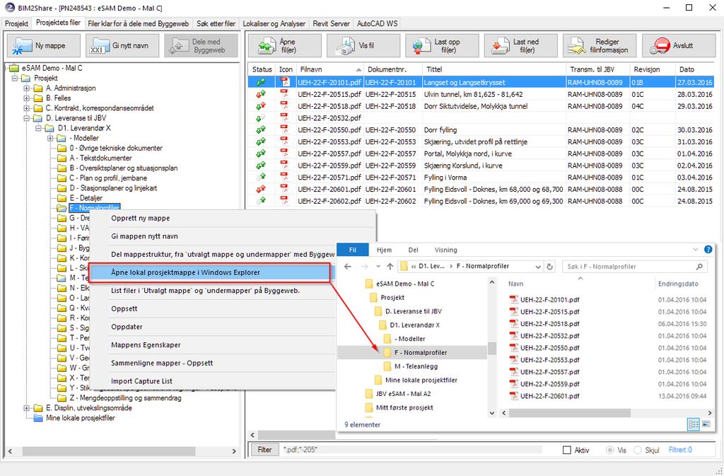 BIM2Share Extended Workspace: Brukerveiledning side 31/47 3.17.