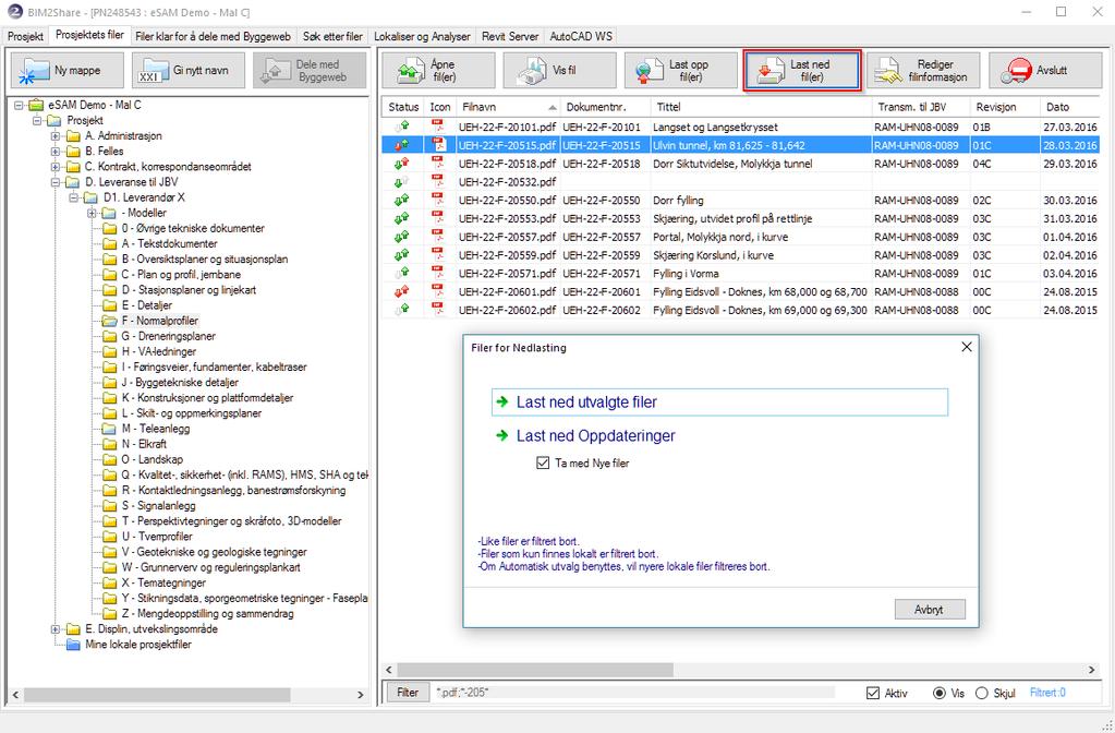 BIM2Share Extended Workspace: Brukerveiledning side 8/47 3.