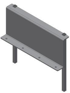 150 cm ledning Stål ramme med montage elementer og plade. Smartbox 30-69002-1: Tilvalg til sikkerhedsstopliste.