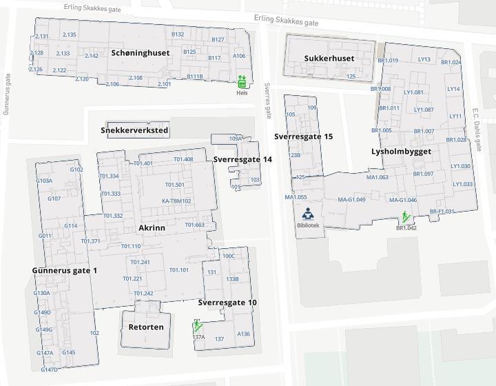 Fellesadministrative avdelinger til Kalvskinnet Vår 2018 - > Prosess med berørte avdelinger avklare funksjoner/behov Innspill ombygging av Gunnerus gt. 1 (Sør-del), Sverres gt. 10, Akrinn Sverres gt.