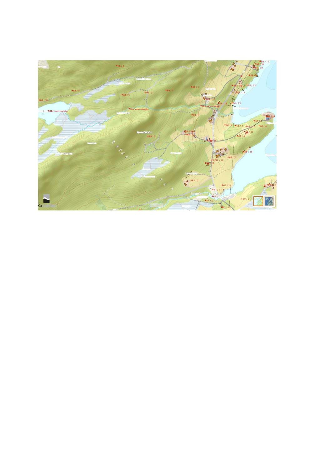 3. A nalys e : Kart og satel ittdata Figur 3 Grunnkart(Norgeskart.no) Det er utført kartanalyse basert på grunnkart.