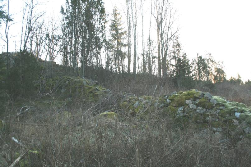 F3 Steingjerde Mål: 40m x 1-1,5m. Høyde: 1-1,5m Et tydelig markert steingjerde som ligger som en grensemarkør i sydlig del av planområdet.