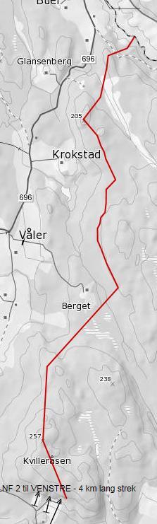 mars 2015 Dagens bruk: Skog, boliger og dyrket mark med mer LNF 2 alt vest for rød strek og nord for