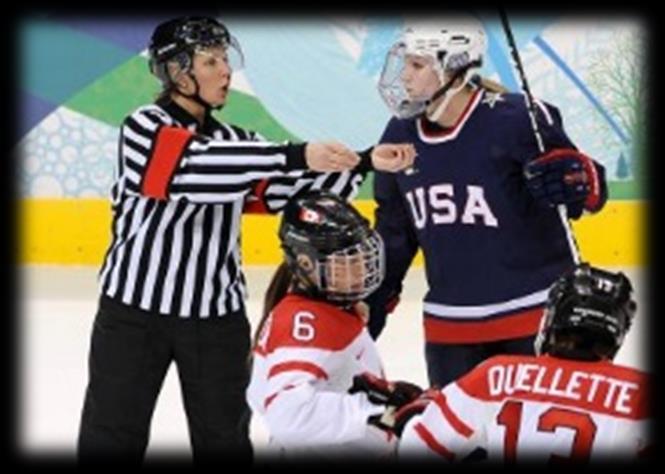 Hvor kan du finne informasjon om reglene i ishockey? www.hockey.no www.iihf.com Hva er jobben til en ishockeydommer? En ishockeydommer leder ishockeykamper.