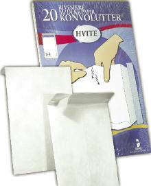 Tyvek konvolutter Konvolutt produsert av et spesielt plastfibermateriale som gjør konvoluttene 10 ganger sterkere enn vanlig konvolutter, samtidig som de er 60% lettere enn tilsvarende