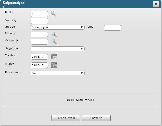 Page 7 of 18 Salgsanalyse (BD44) Salgsanalyse er den rapporten som er mest brukt. Den viser raskt omsetning i perioden du ber om, og har forskjellig valg på presentasjoner av rapporten. MERK!