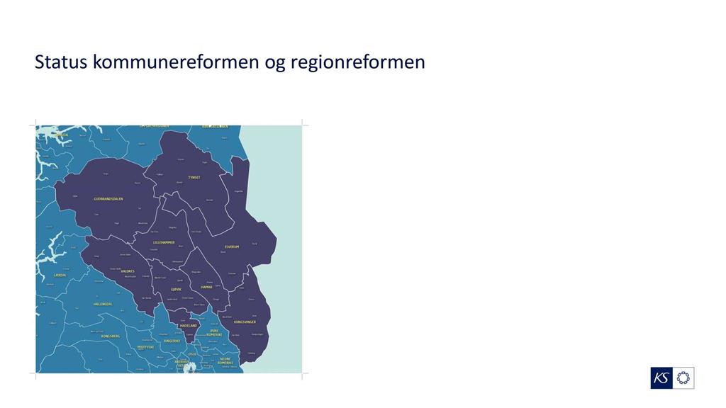 Status kommunereformen og regionreformen Oppgavene til nye regioner kommer 15 oktober,