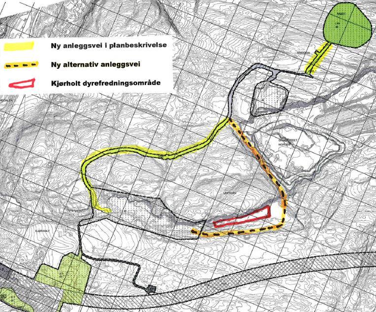 fram til Platået (Norcem) og til Raset (Norcem). Administrasjonen kan ikke se at det er foretatt naturtypekartlegging på hele strekningen eller i deponiene.