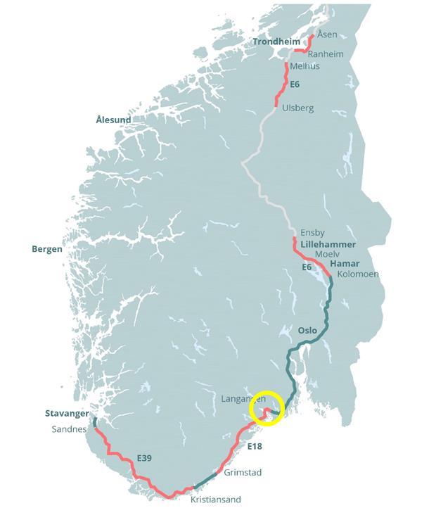 2 BAKGRUNN Nye Veier AS er forslagsstiller og utførende konsulenter er Rambøll, Asplan Viak, Hæhre, Haug og Blom-Bakke og L2 Arkitekter. 2.