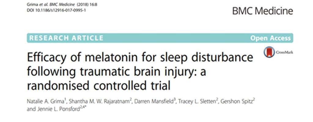 Medikamentell behandling Søvn Melatonin: Grima NA.