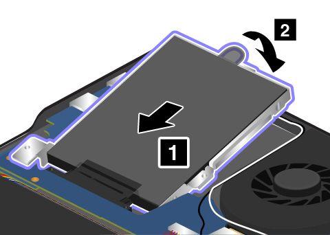 4. Fjern skruene som fester harddisken eller Solid State-stasjonen. Merk: Avhengig av modellen kan harddiskstasjonen eller halvlederstasjonen se annerledes ut enn illustrasjonene under dette emnet. 5.