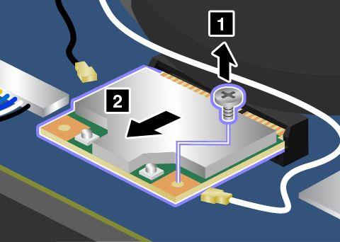 : Før du begynner å installere et Mini PCI ExpressCard, bør du ta på et metallbord eller et annet metallobjekt som er jordet. Dette reduserer statisk elektrisitet fra kroppen din.