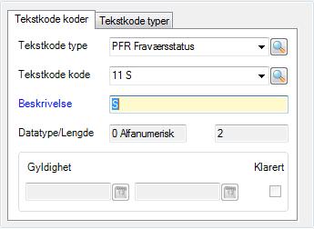 FNO / FNH-standard Hvis du rapporterer etter FNH standard skal du bruke følgende koder: Kode <blank> A AP LP P S Beskrivelse Ikke angitt Aktiv Avtalt permisjon Lovpålagt permisjon Permittert