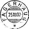1921 ENGAN JERNBANESTASJON Innsendt Registrert brukt fra 29 VII 29 TK til 19 XII 49 KLV FAGERHAUG STUEN poståpneri, på skyss-stasjonen Stuen, i Opdal herred, ble