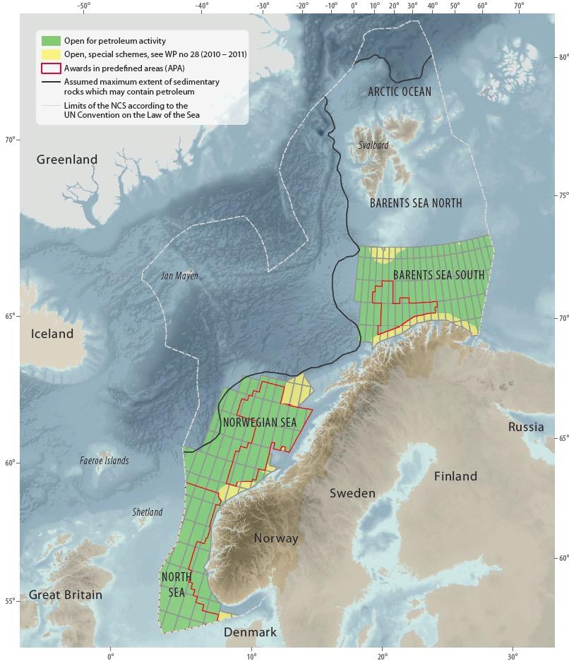 Norsk kontinentalsokkel Norges areal: Fastland: ca 325 000 km 2