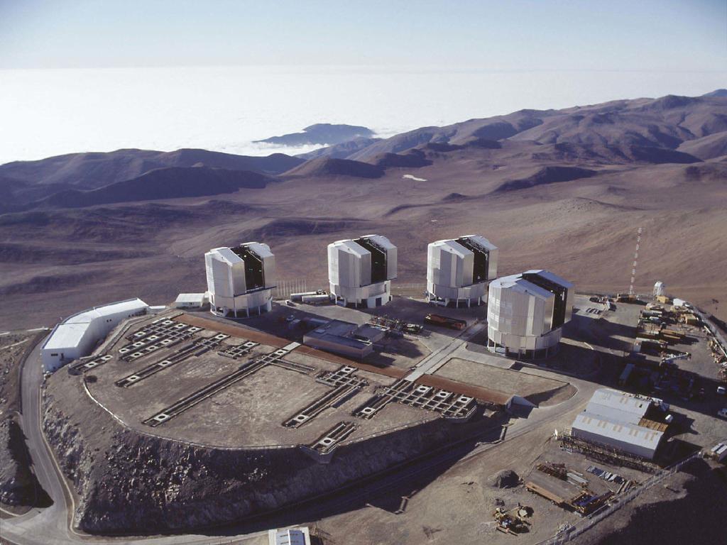ESO i Chile. European Southern Observatory ESO representerer et samarbeid mellom 11 europeiske nasjoner. Norge ikke medlem.