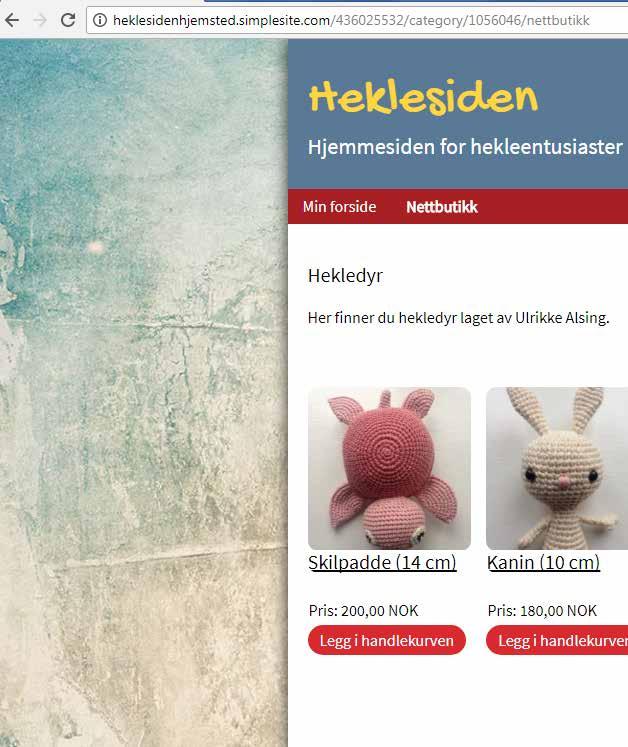 PROFESJONELT OG ENKELT: Din egen nett Nå kan du selge alt fra bildeler til kreativt håndarbeid fra din egen profesjonelle nettbutikk med tjenesten SimpleSite.