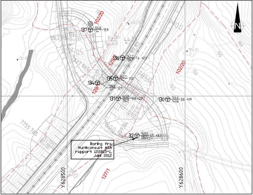 Figur 5-3: Borplan V300 for Solli [5]. 5.1.4 Undersøk om det finnes kartlagte faresoner for kvikkleireskred i området Det er ingen kvikkleiresoner i nærheten av planom