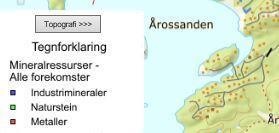 Det er ingen drivverdige jordressurser i området. Figur 13, kartutsnitt, NGU, mineralressurser. 5.