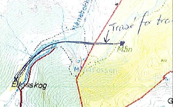 transportstasjon. Friluftsgarden Mån ligg om lag 400m innanfor grensa til verneområde og flygetida tur retur Eikeskog ligg på om lag 3-4 minutt.