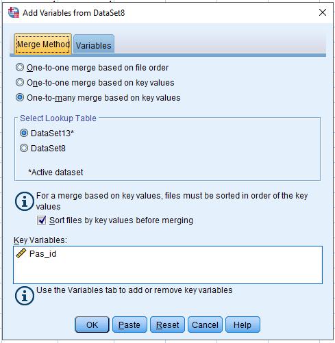 KOBLE SAMMEN TO DATAFILER - LEGGE TIL VARIABLER One-to-Many merge based on