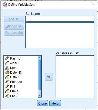 Variable Sets Det nye settet kan