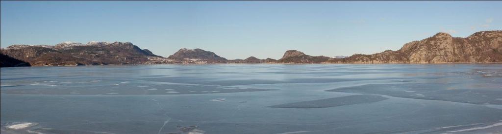 Fra Rullefjellet mot Høgsfjorden. Hølen i venstre billedkant. Fra Høle mot Hølen og Bersagel.