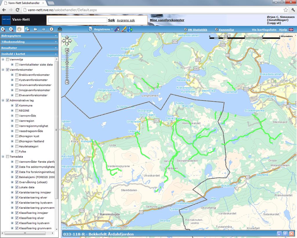 Bekkefelt Årdalsfjorden (033-118-R) Liten, svært kalkfattig, klar