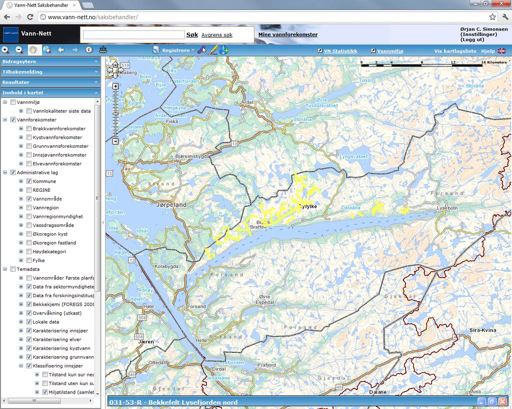 Bekkefelt Lysefjorden nord (031-78-R) Overvåkingsdata mm: Liten, svært kalkfattig, klar (elv) Moderat (ph: svært