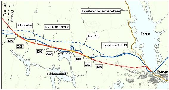 8 Reguleringsplan - planbeskrivelse Jernbane Farriseidet Telemark grense 7.5 Konstruksjoner 7.5.1 Konstruksjoner Bruene har fått endret lengde og utforming.