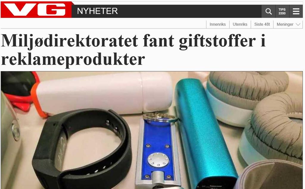 veske, refleksbånd, lyskjeder og LED-lys Profilartikler