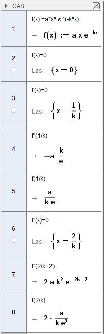Funksjoner S Drøfting av en sammensatt funksjon Vi skal drøfte den generelle funksjonen f gitt ved k 0, f a e D f hvor a og k er tall som ikke er negative.