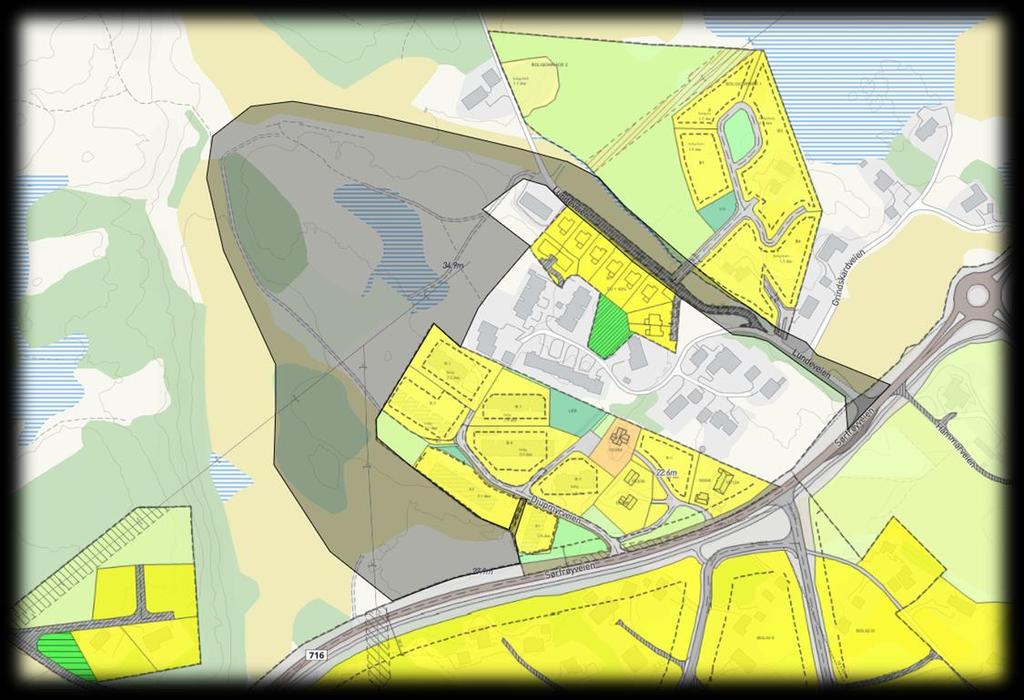 Figur 3 viser planområdet og kommuneplanens arealdel Tilgrensende reguleringsplaner Planområdet ligger i nær tilknytning til eksisterende boligfelt.
