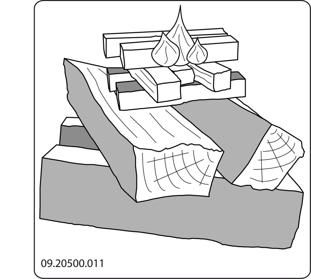 Ved bruk av etasjestykket skal du koble til på siden eller toppen av etasjestykket. 1. Fjern de firkantede dekslene som befinner seg på toppen av ildstedet. 2.