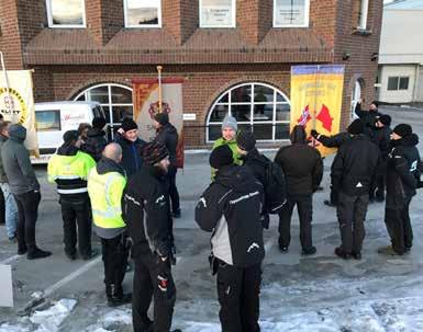 Demonstrasjoner og markeringer Kone 8. mars var det markeringer utenfor kontorene til KONE i Trondheim og Oslo.