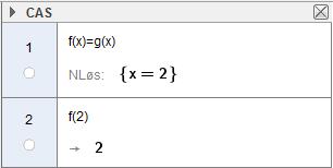 4..15 Gitt funksjonene 3 x 5 og gx x f x a) Tegn grafene til de to funksjonene i samme koordinatsystem. b) Finn skjæringspunktet mellom grafene grafisk.