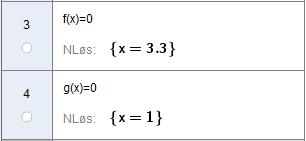 d) Finn nullpunktene til funksjonene grafisk og ved regning. Ved regning både med og uten digitale hjelpemidler.