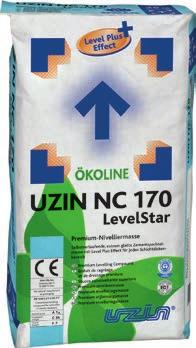 UZIN NC 170 LevelStar UZIN NC 170 LevelStar er en sementbasert, selvnivellerende avrettingsmasse med svært høy kvalitet.