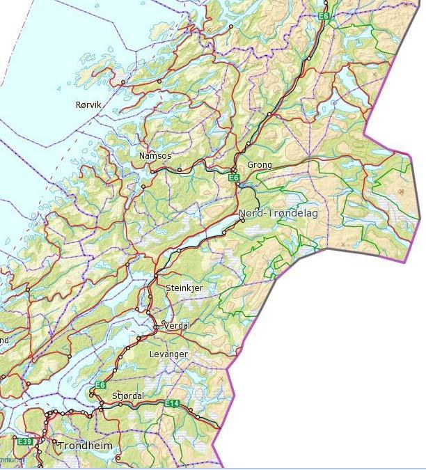 5 11 9 10 8 7 6 3 4 5 1 2 Figur 1 Geografisk plassering av 11 vassdrag i Nord-Trøndelag som ble undersøkt mht elvemusling i. Numrene på kartet refererer til navn i tabell 1. Kartgrunnlag: http://www.