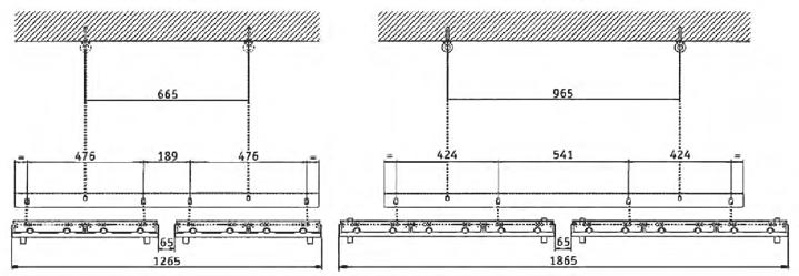 med skrue for tre Kit 351: med skrue/plugg for betong Opphengs-kit